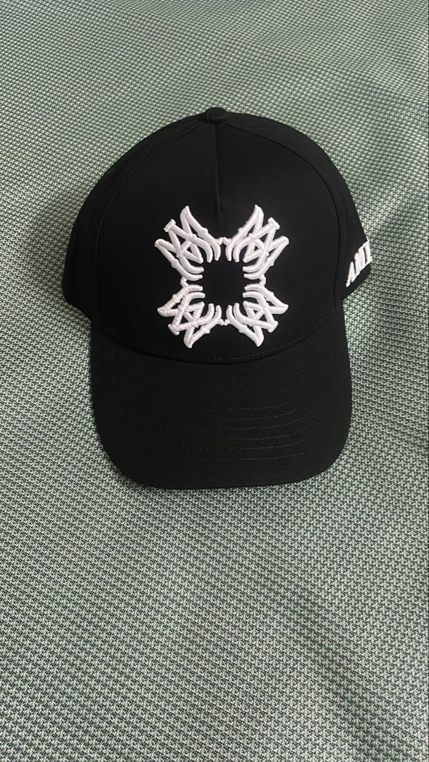 Amiri Amiri Black Trucker Hat with White Embroidered Logo