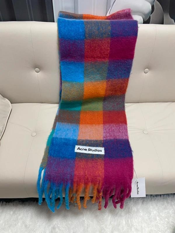 Acne Studios Acne Studios Multicolor Checked Alpaca Scarf