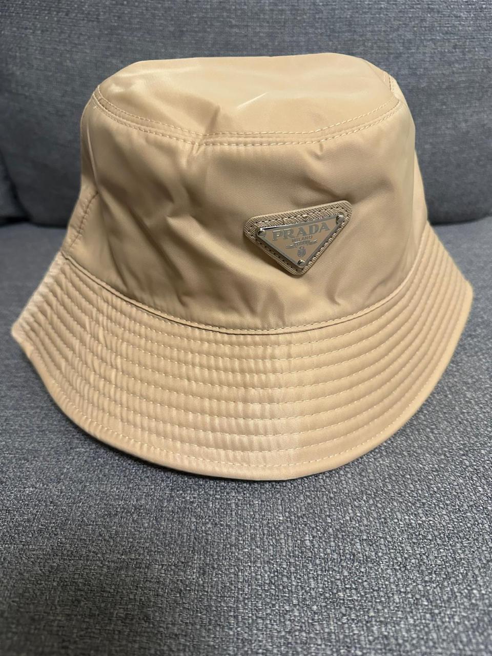 Prada Prada Nylon Bucket Hat with Triangle Logo