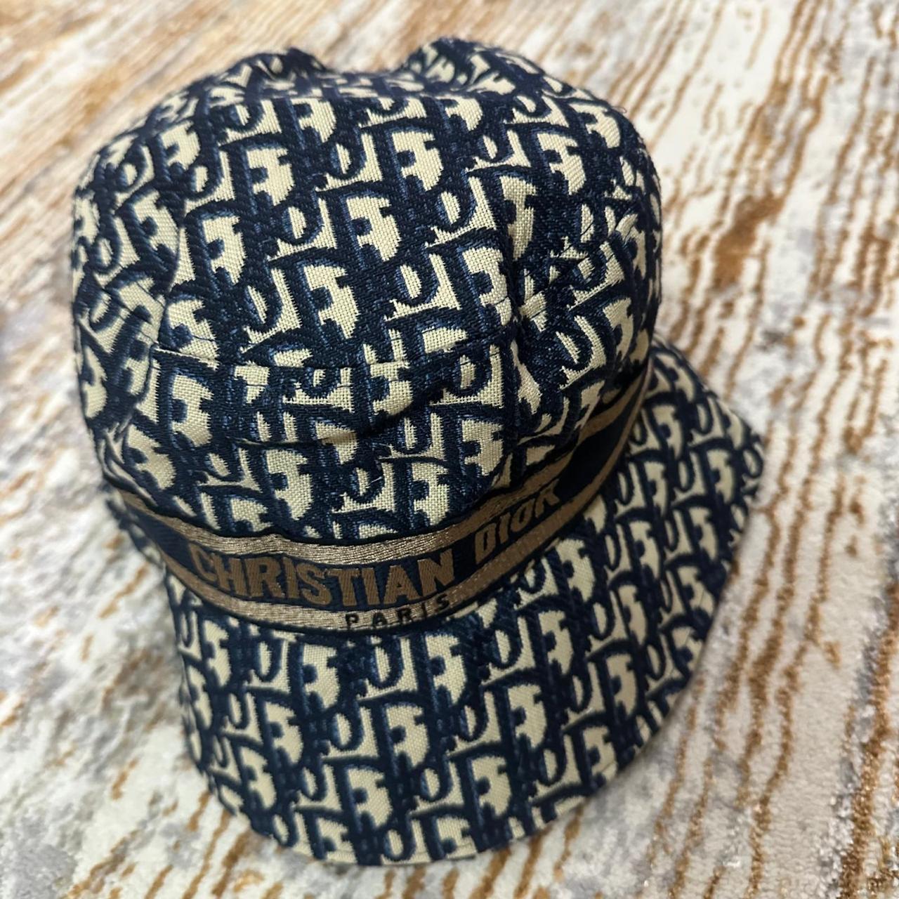 Christian Dior Christian Dior Oblique Bucket Hat with Embroidered Band