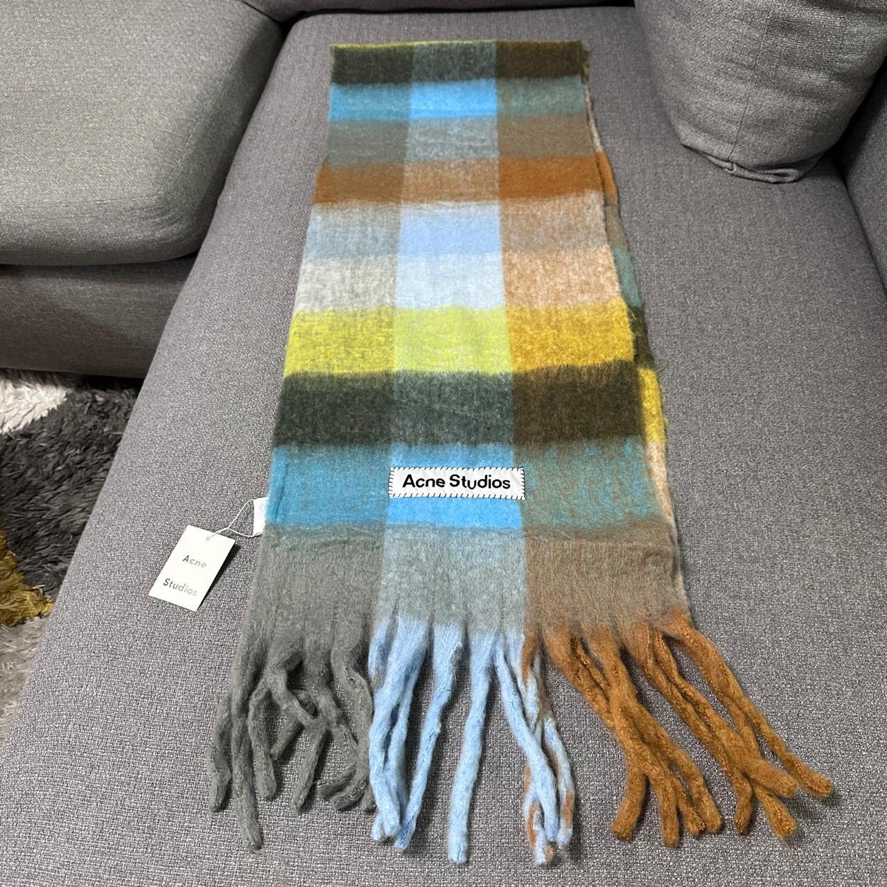 Acne Studios Acne Studios Multicolor Checked Mohair Scarf