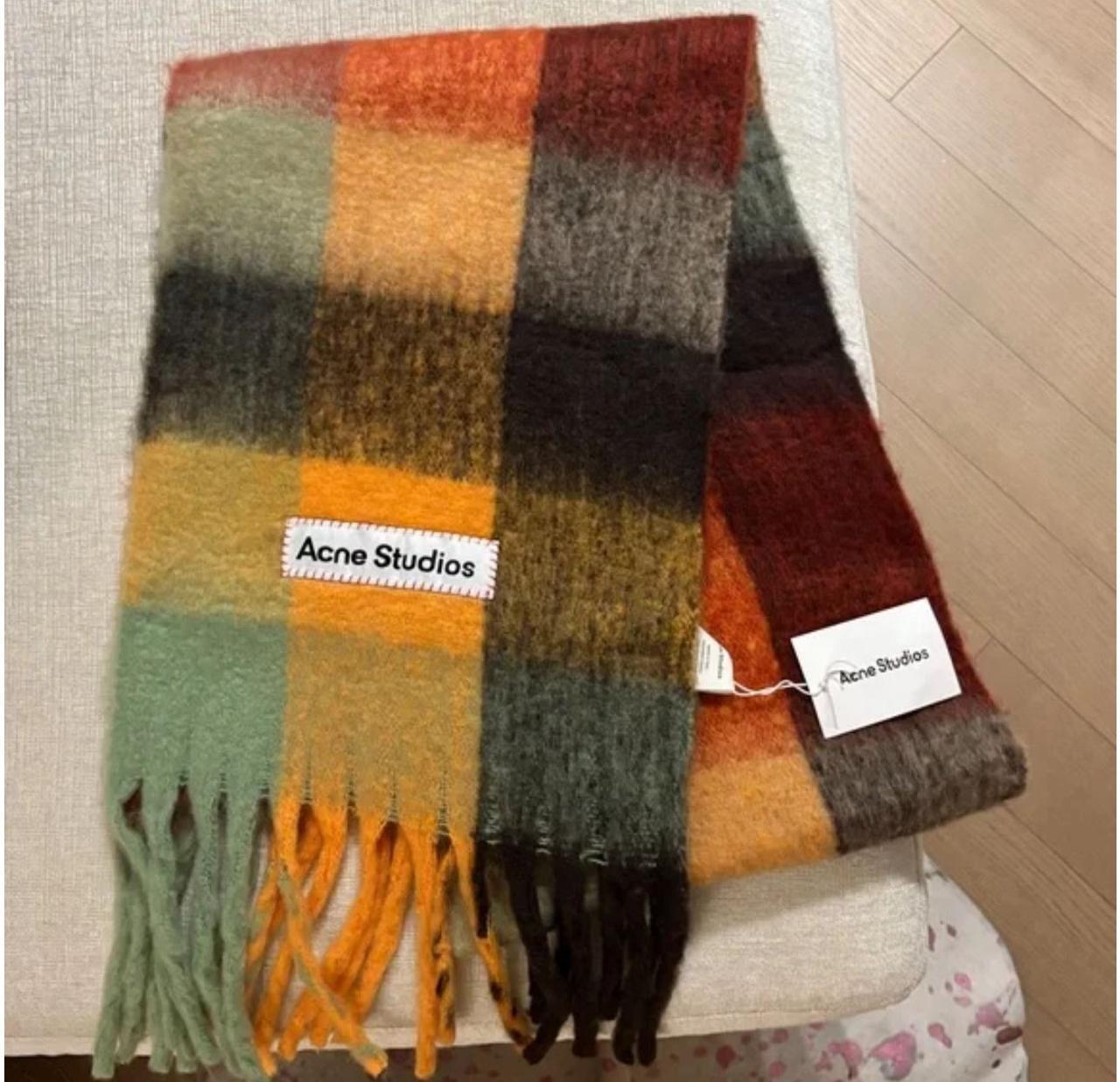 Acne Studios Acne Studios Multicolor Checked Wool Scarf