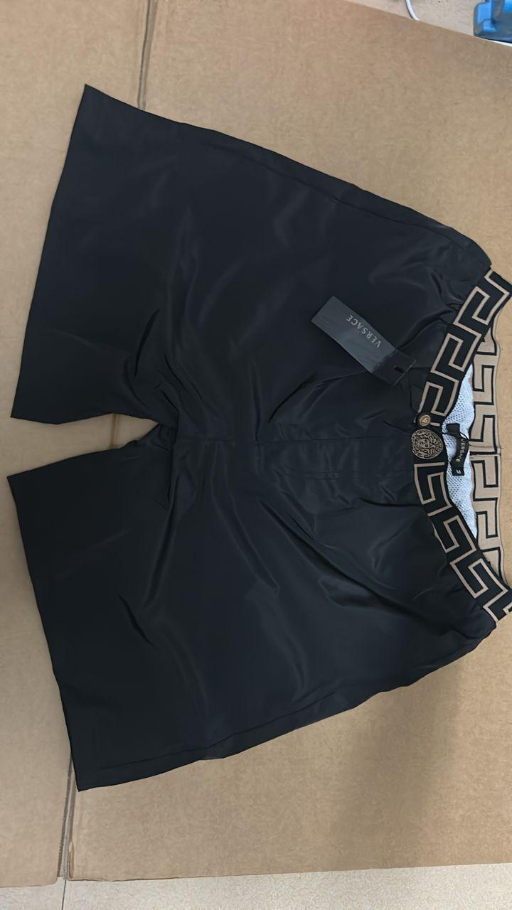 Versace Versace Black Greca Border Swim Shorts