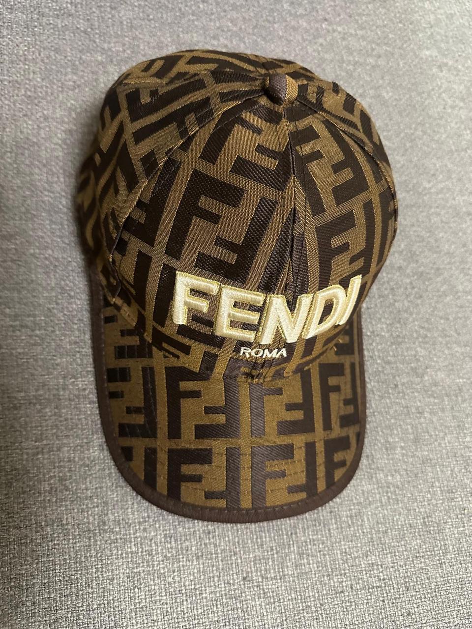 Fendi Zucca Pattern Baseball Cap with Embroidered Logo thumbnail 2