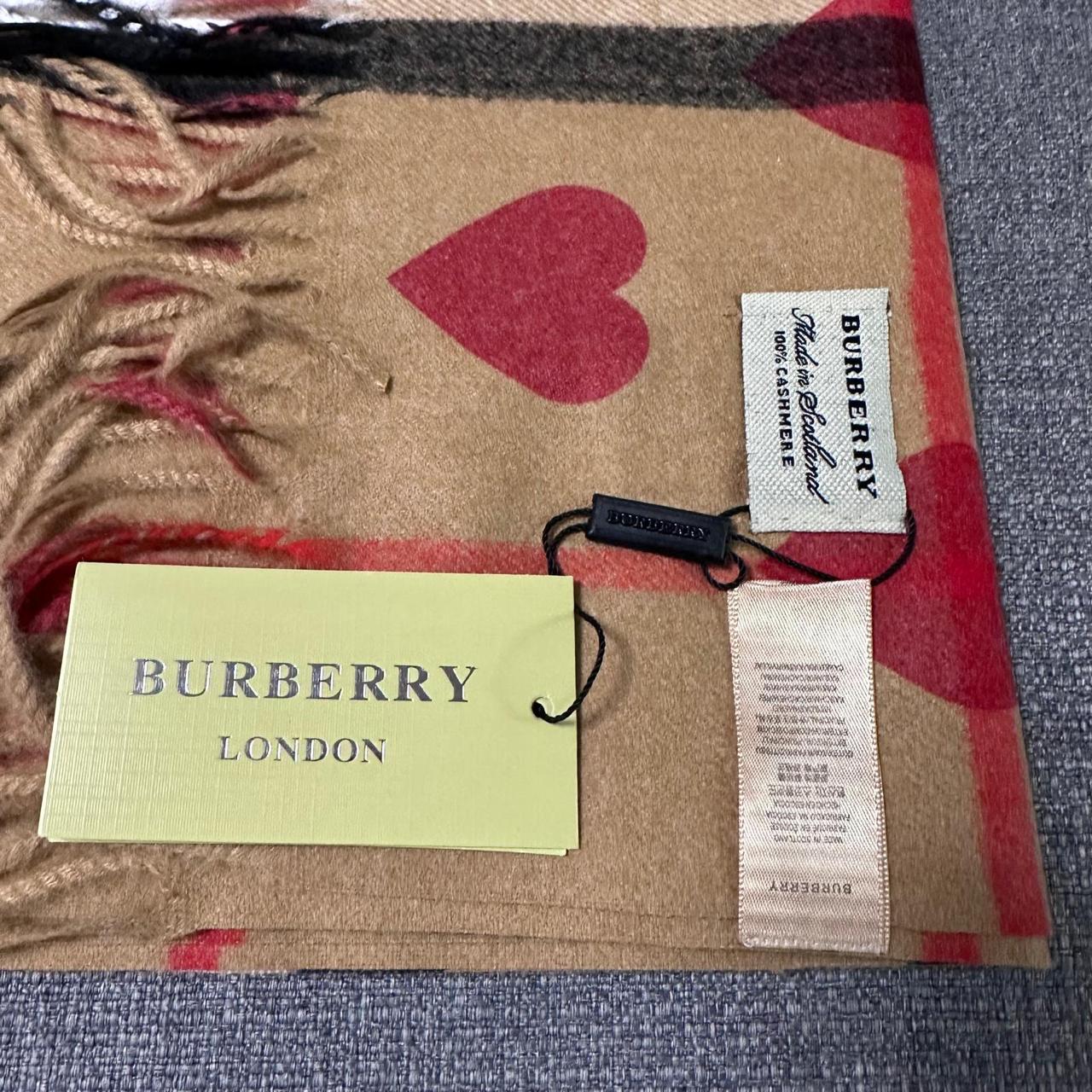 Burberry Heart Print Cashmere Scarf thumbnail 2