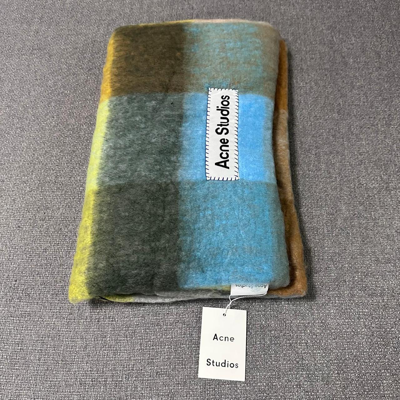 Acne Studios Multicolor Checked Mohair Scarf thumbnail 2