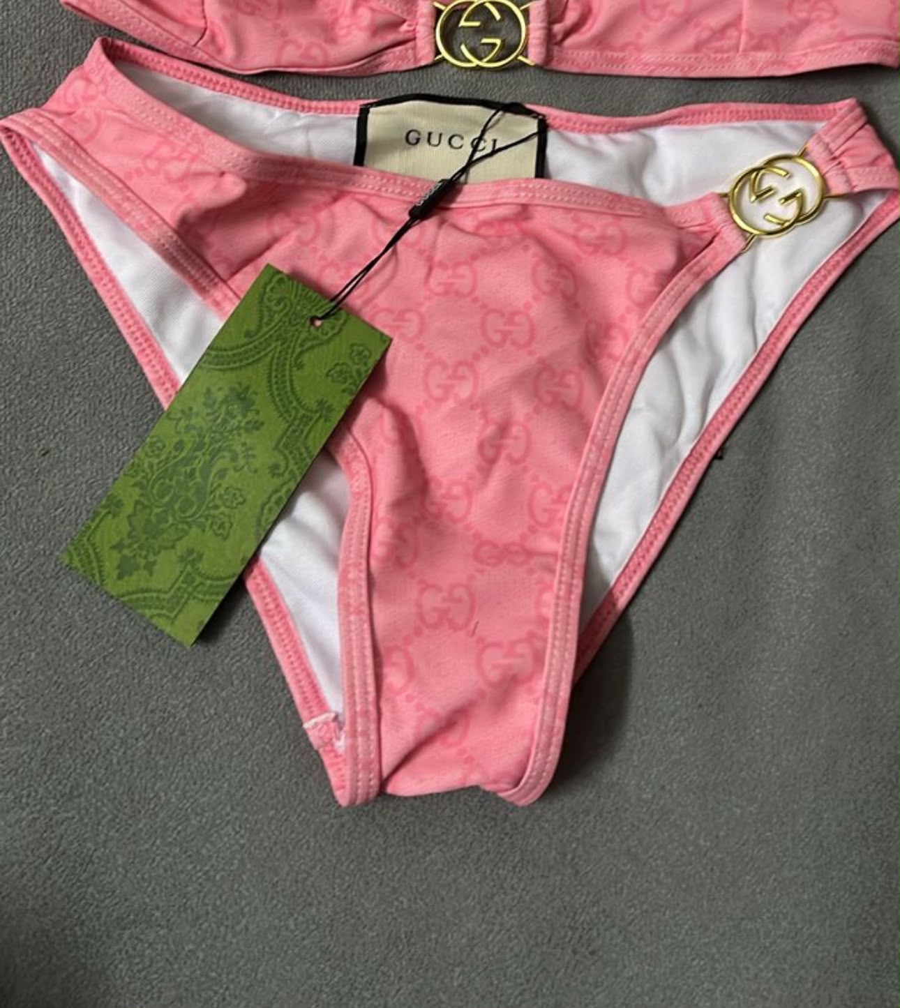 Gucci Pink GG Monogram Bikini Set thumbnail 3