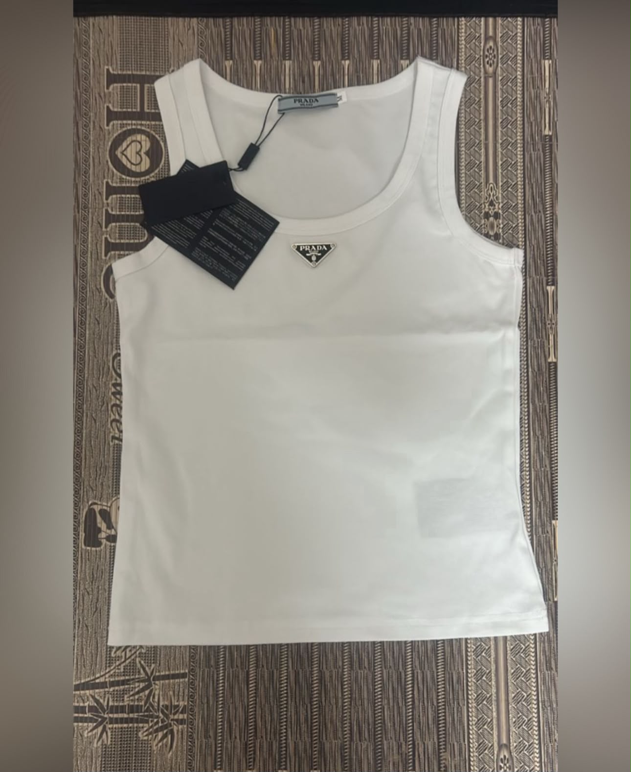 Prada Ribbed Cotton Tank Top thumbnail 3