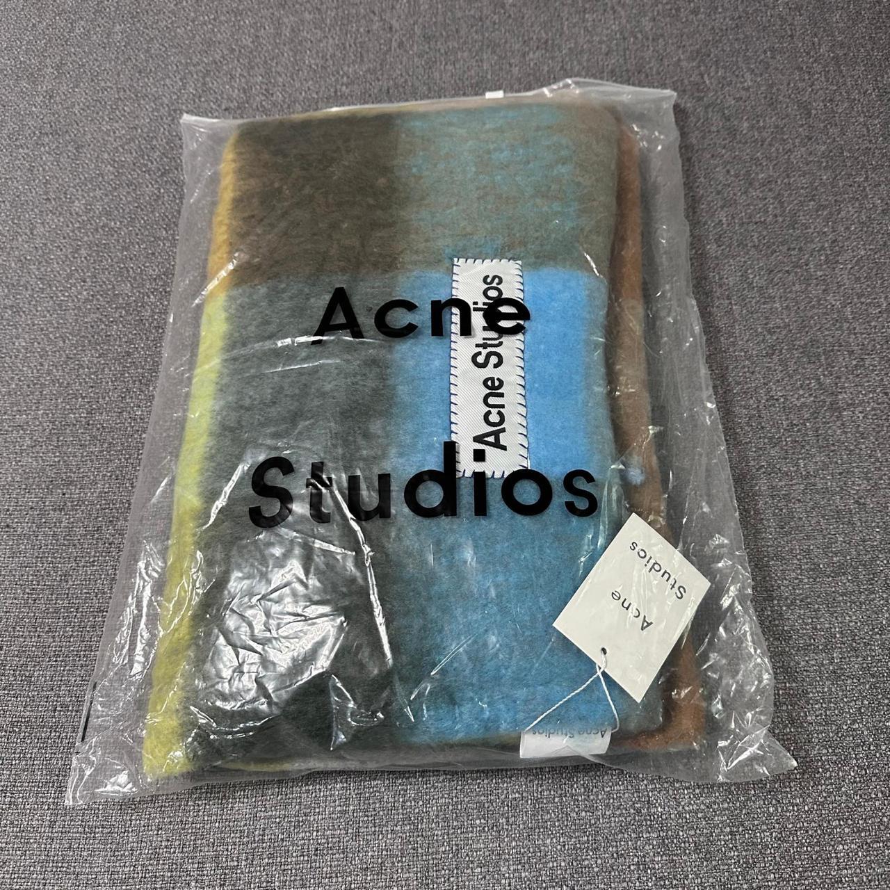 Acne Studios Multicolor Checked Mohair Scarf thumbnail 3