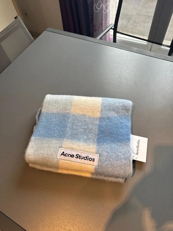 Acne Studios Checked Wool Scarf thumbnail 4