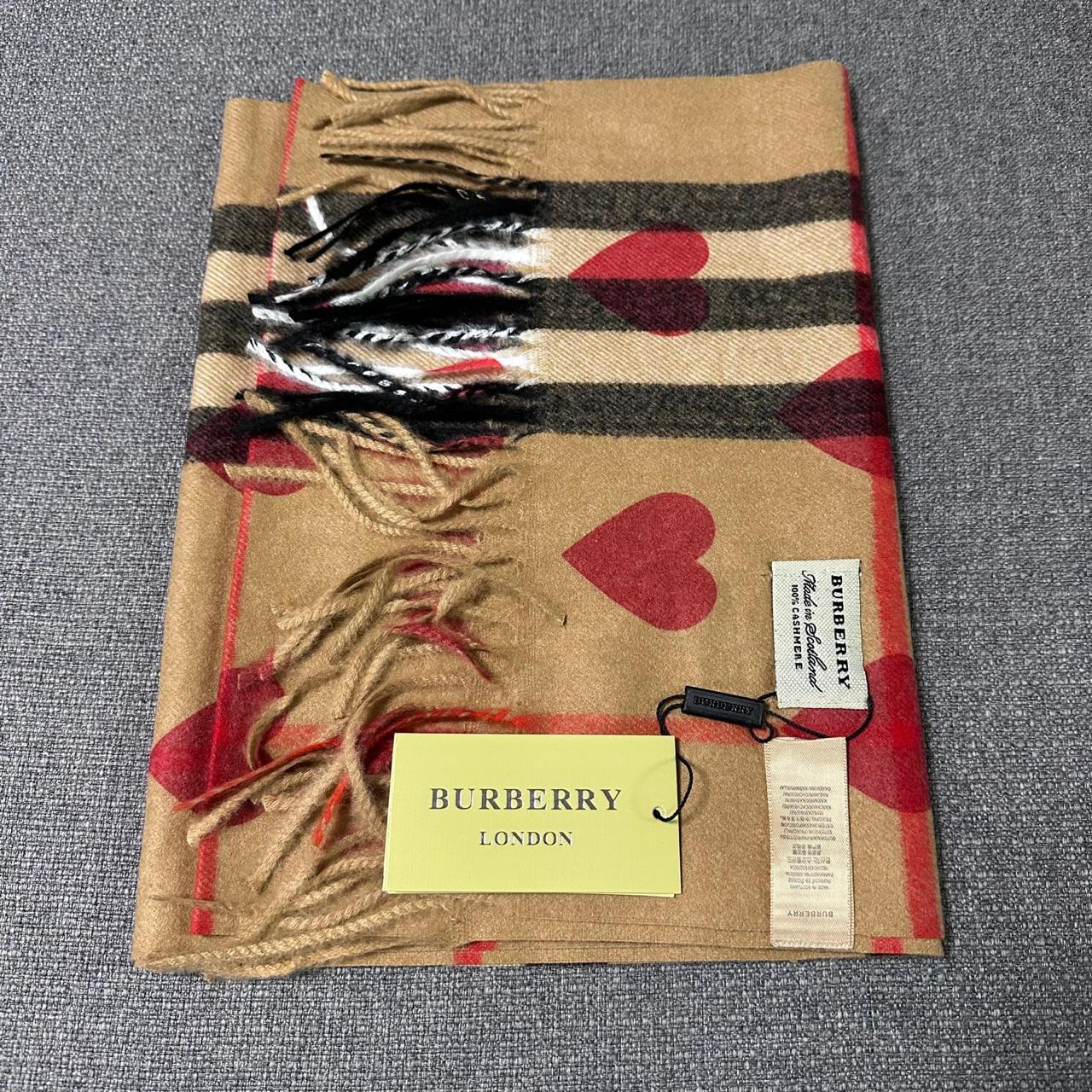 Burberry Heart Print Cashmere Scarf thumbnail 5